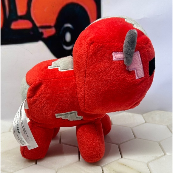 Minecraft 6” Baby Mooshroom Cow Plush Mojang Stuffed Animal Jinx - Picture 3 of 6